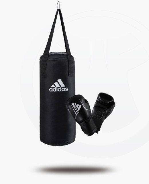 adidas Boxing Set Junior schwarz/weiß Boxsack+ Boxhandschuhe adiBACJR 
