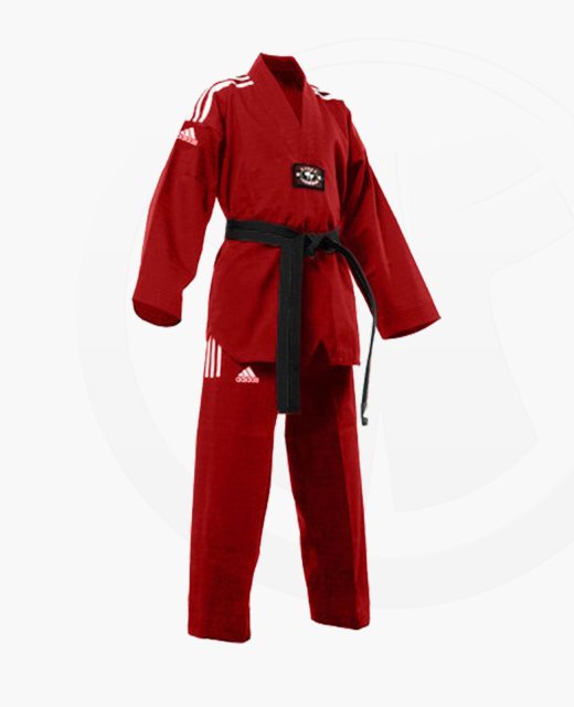 adiTCC01 TKD Champion Color Uniform rot/weiß 