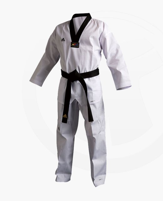 adidas Taekwondo Anzug Champion 3 III Uniform 180 schwarzes Revers WTF adiTCH03 180