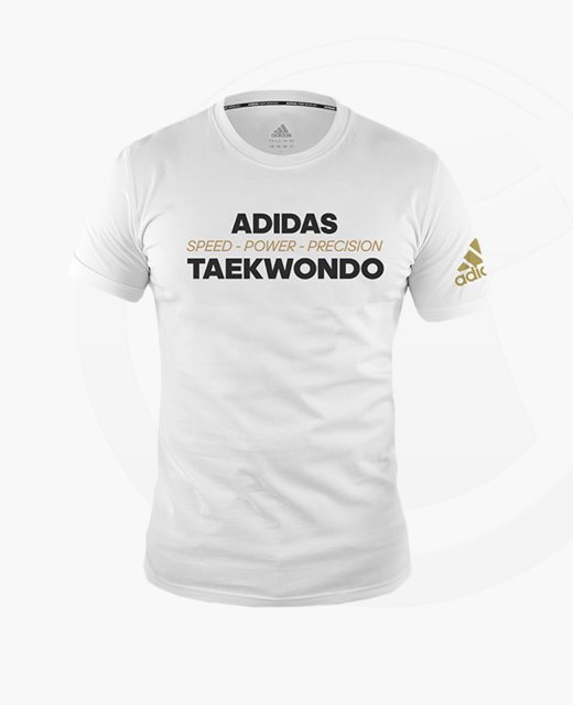 adidas Community T-Shirt "Power" TAEKWONDO weiß adiTCL02 