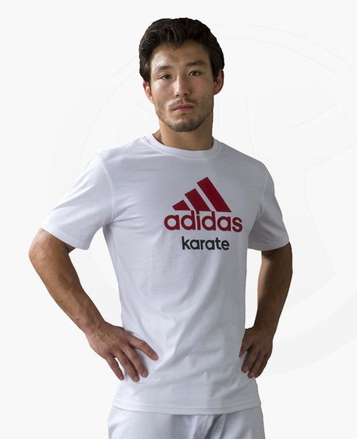 adidas Community T-Shirt Karate weiß/rot 