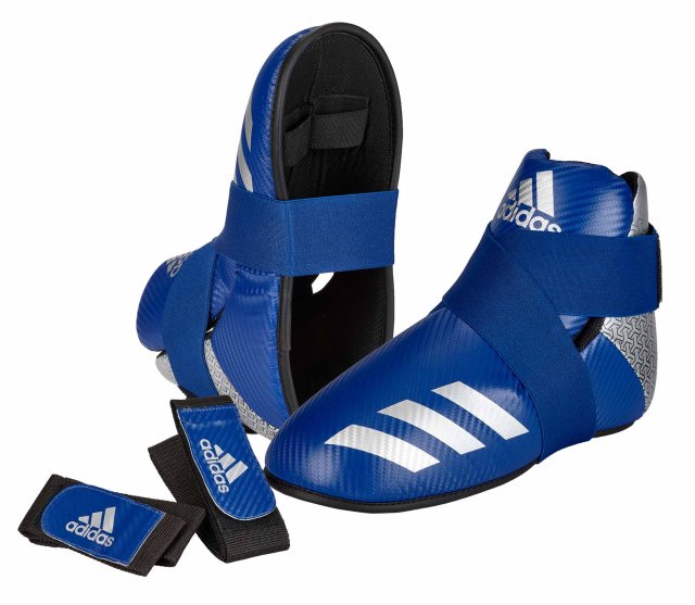 adidas Pro Kickboxing Fußschutz L blau silber Safetys adiKBB300HD  L