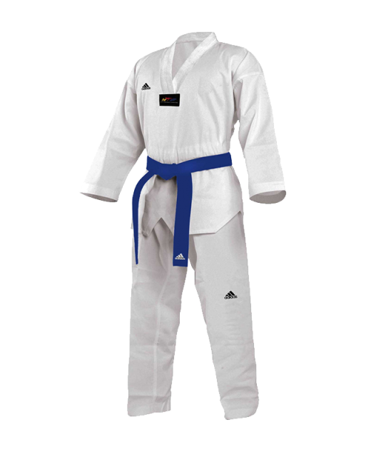 adidas Taekwondo Anzug Adi Start 1 weißes Revers 190cm gerippter Stoff mit Cord Struktur adiTS01 190