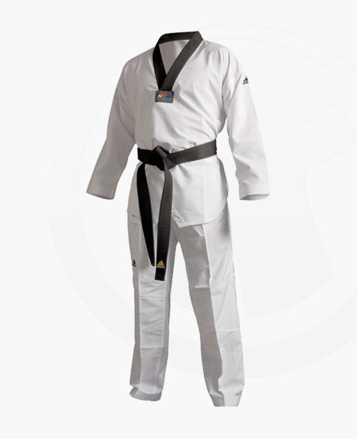 adidas ADI FLEX Taekwondo Anzug 160 schwarzes Revers WT approved  ADITFL01 160