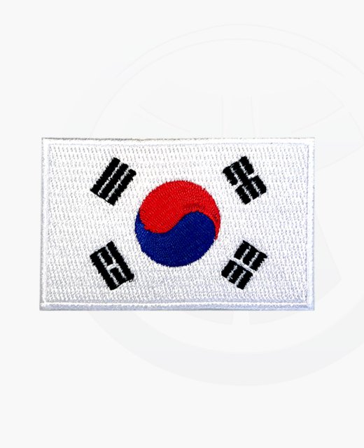 Aufnäher Stickabzeichen Korea Flagge Gr. 8x5 