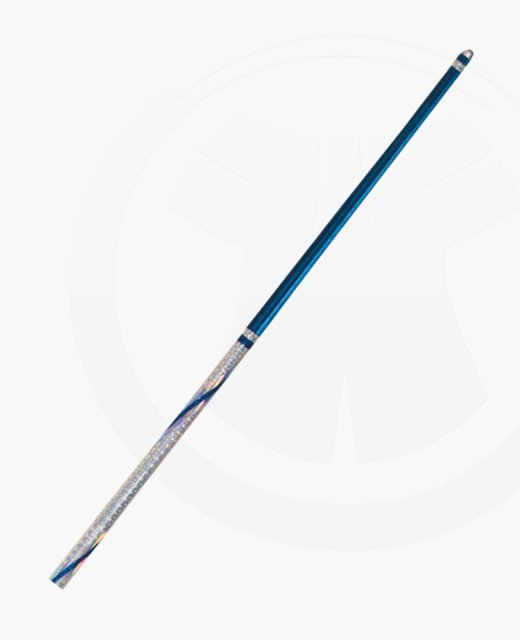 Bo Spiral  Prisma mit konischen Enden, blau/silber ca. 183 cm 