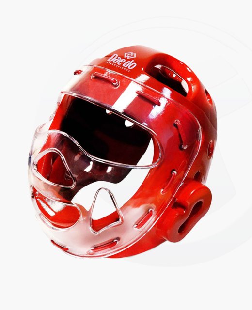 Daedo Kopfschutz mit Visier rot WTapproved PRO20915 