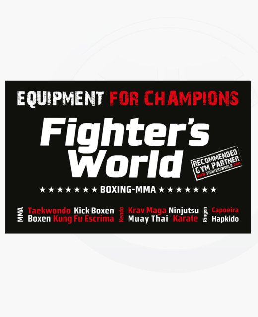 Fighter's World Gym Banner EQUIPMENT FOR CHAMPIONS 
