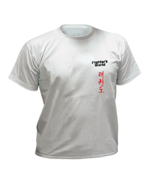 T-Shirt Taekwondo S grau mit Bestickung S