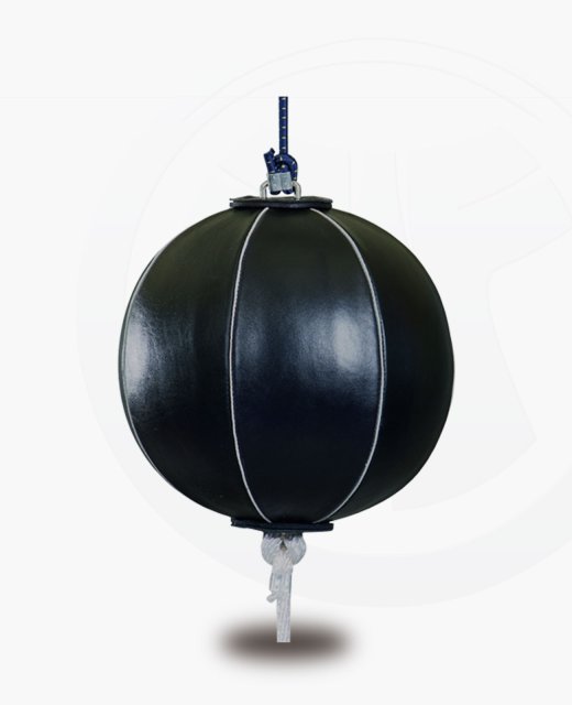 FW Doppelendball Leder schwarz incl. Gummiseil double end ball 