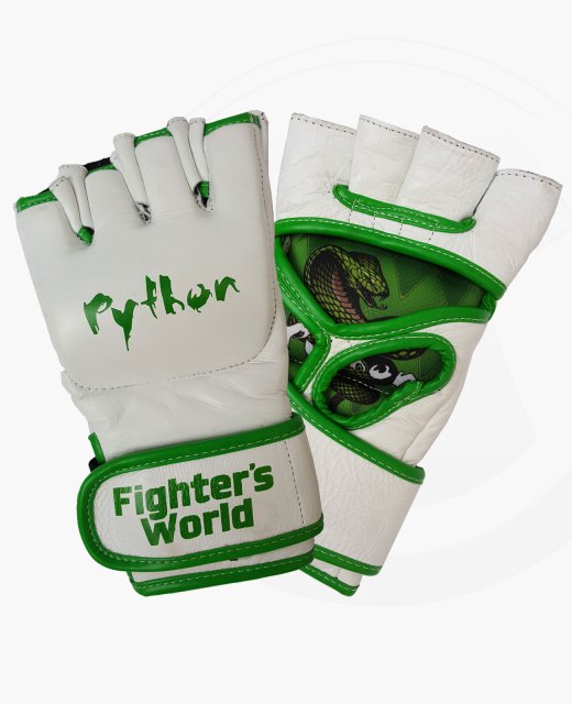 FW MMA Handschuhe Python weiß/grün S Leder S