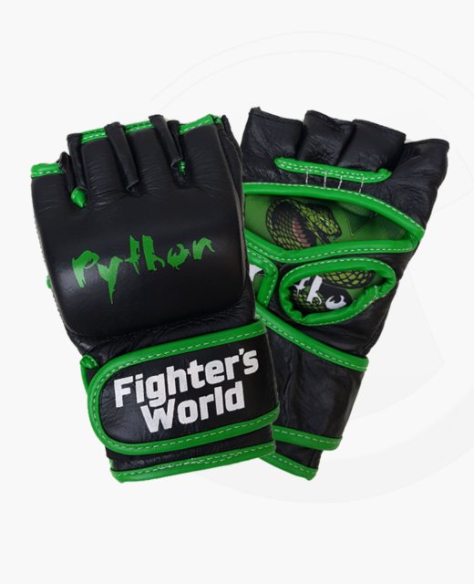 FW MMA Handschuhe Python schwarz/grün S Leder S