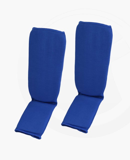 FW Schienbein und Ristschoner Basic size L blau elastischer Stoff L