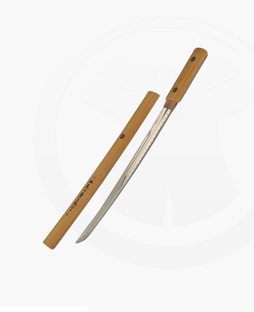 Wakizashi Shirasaya Kurzschwert Holzgriff ohne Stichblatt 