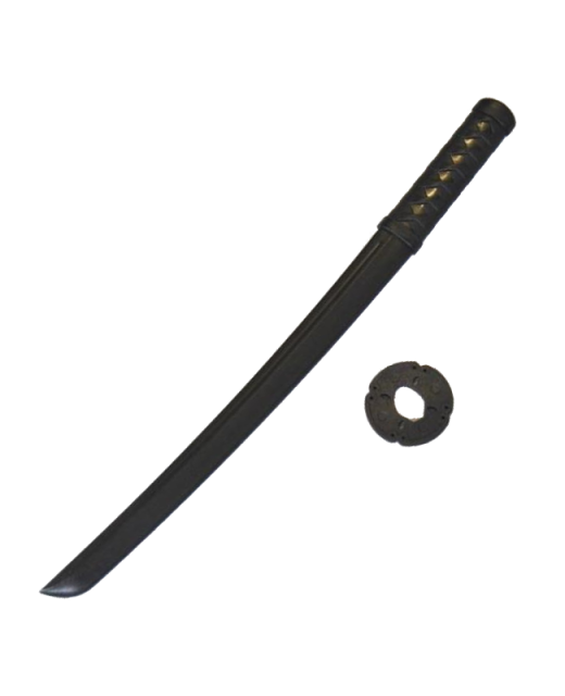 FW Shoto Kurzschwert aus TPR-Kunststoff schwarz 62 cm 