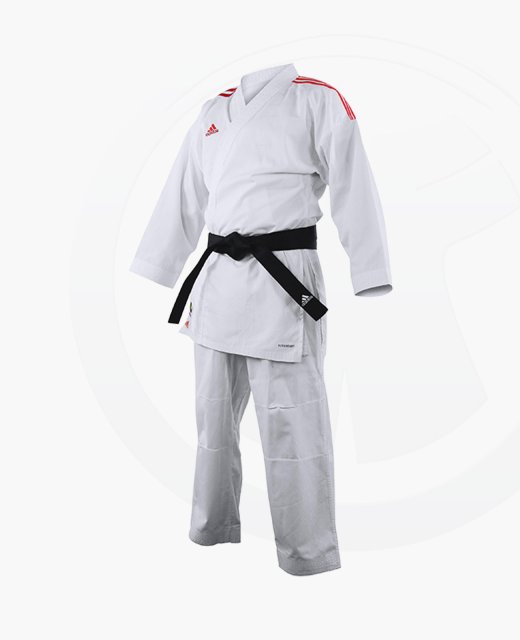 adidas K191SK Kumite Karate Anzug adiLight 190cm mit roten Schulterstreifen 190