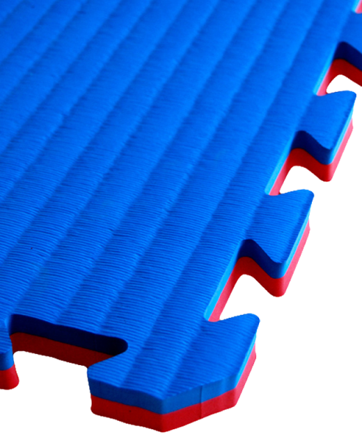 FW Sportmatte ECO 20mm 1x1m rot/blau Puzzle Wendematte 