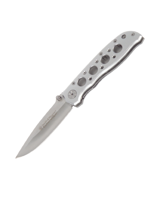 Messer Smith & Wesson Extreme Ops silber mit Daumenpin 