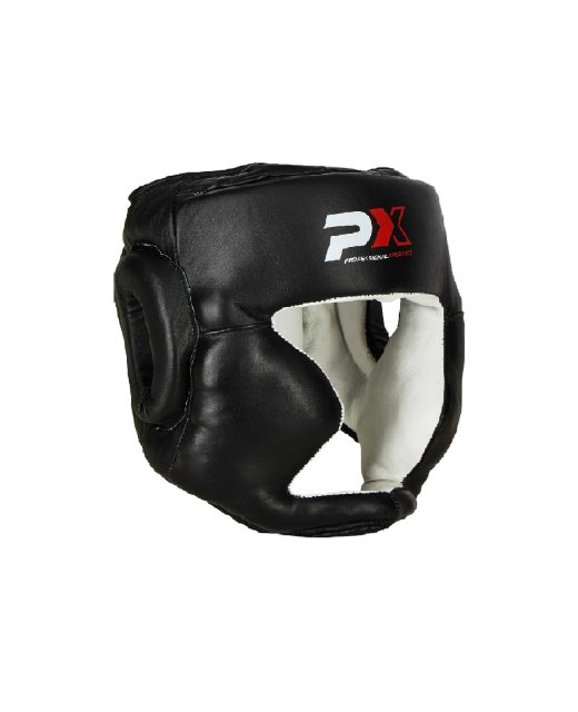 PX Kopfschutz mit Kinn- und Jochbeinschutz M Leder schwarz M