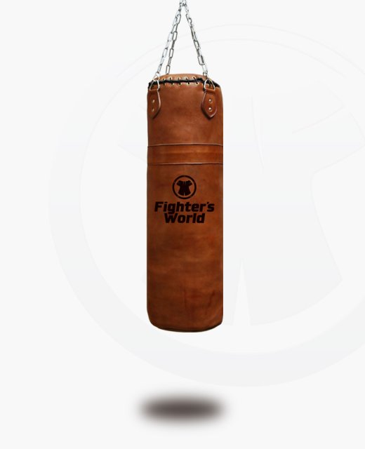 Fighter`s World Boxsack Queensberry original Leder 100 x 35cm braun 100 cm
