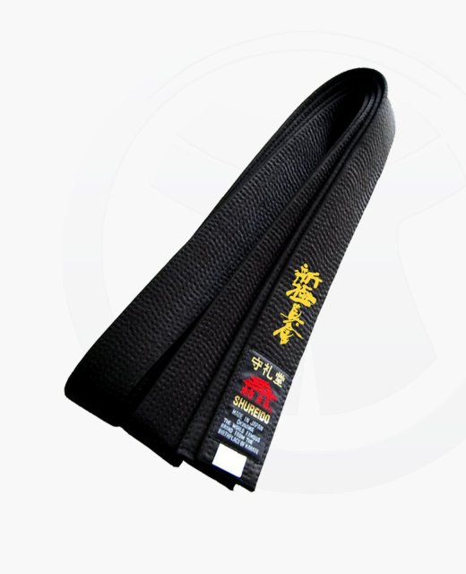 Stil Bestickung SHINKYOKUSHIN in japanischen Schriftzeichen ca. 10 x 3cm auf Gürtel oder Textil 
