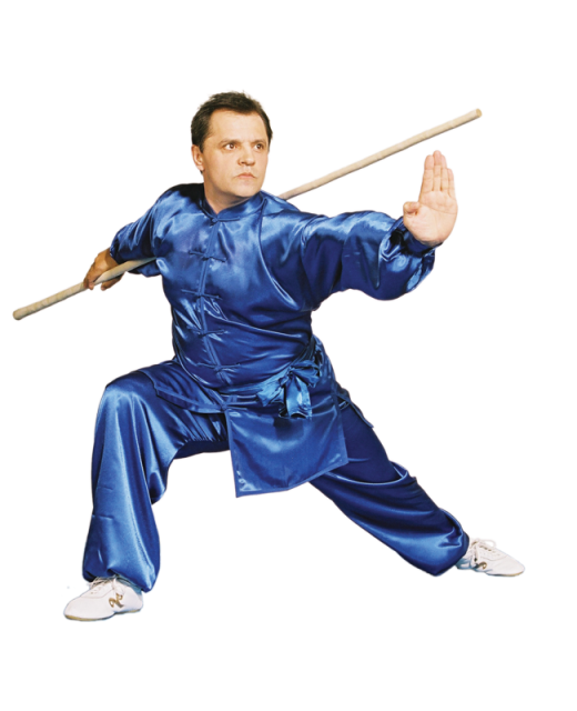Kung Fu/ Tai Chi Anzug blau Gr. XXL Satin 200cm 200cm