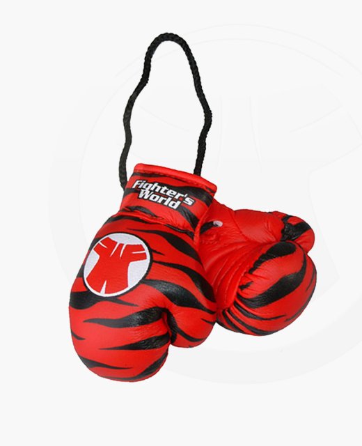 Original FIGHTERSWORLD TIGERGLOVE® Anhänger Midi-Boxhandschuhe rot/schwarz 1Paar 