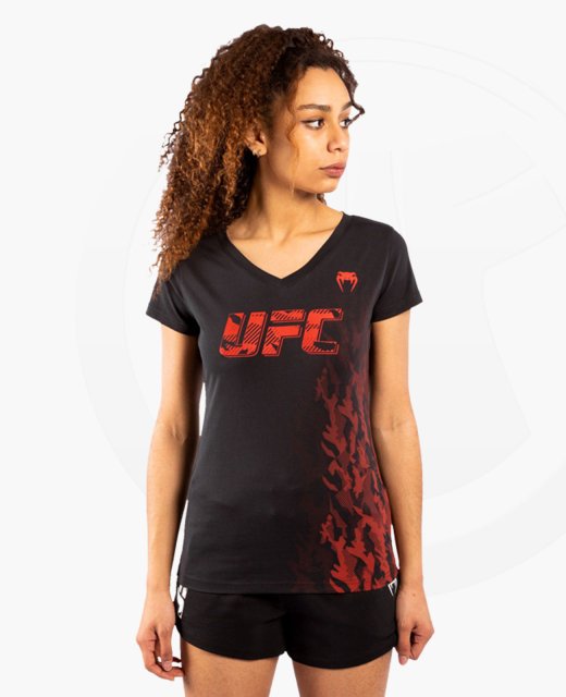 UFC Venum Authentic Fight Week Damen Kurzarm T-Shirt schwarz VNMUFC-00041-001 