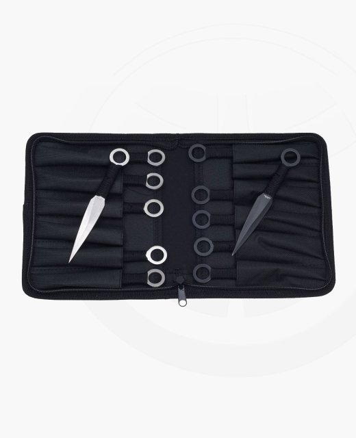 Wurfmesser Set 12teiliges mit Tasche schwarz Messer ca. 15cm  