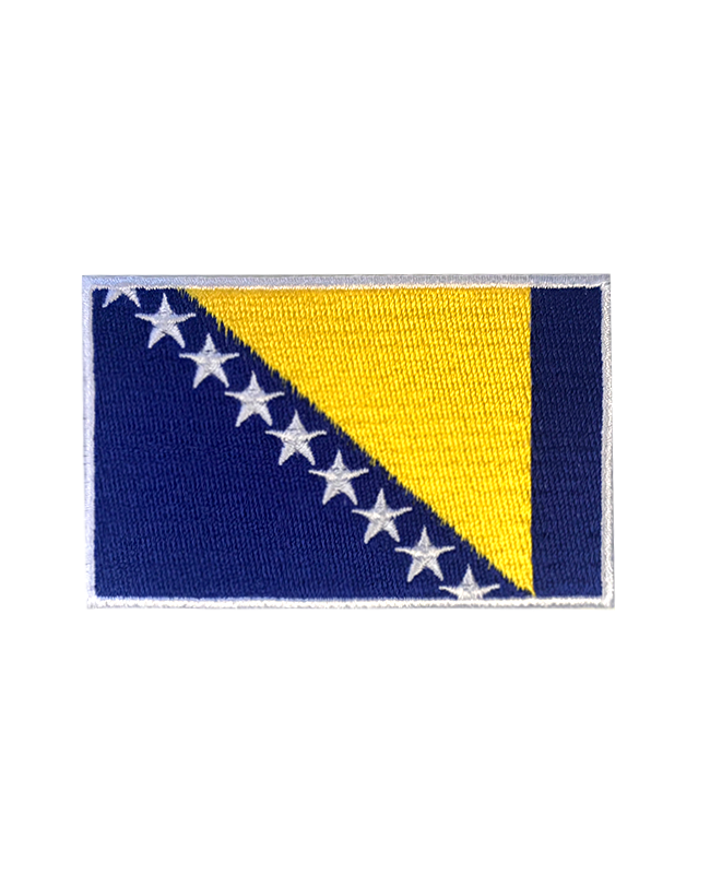 Aufnäher Stickabzeichen Bosnien Flagge Gr. 8x5